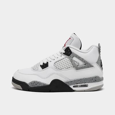Jordan 4 Retro OG GS Summit White / Fire Red - Cement Grey