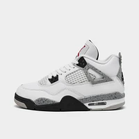 Jordan 4 Retro OG GS Summit White / Fire Red - Cement Grey