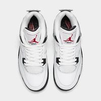 Jordan 4 Retro OG GS Summit White / Fire Red - Cement Grey