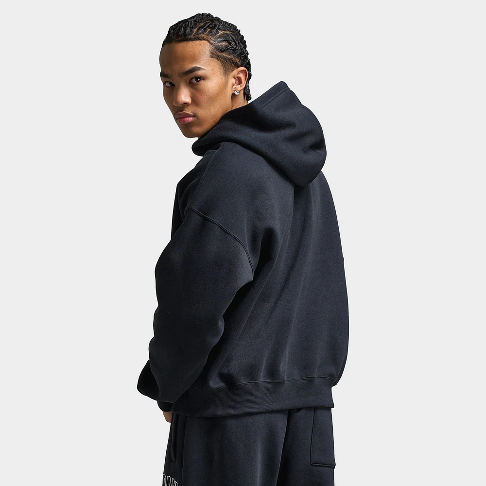 Jordan Brooklyn Oversized Graphic Pullover Hoodie Black / Gym Red