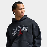 Jordan Brooklyn Oversized Graphic Pullover Hoodie Black / Gym Red