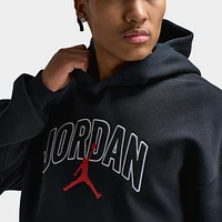 Jordan Brooklyn Oversized Graphic Pullover Hoodie Black / Gym Red
