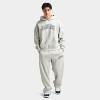 Jordan Brooklyn Fleece Oversized Open-Hem Pants Heather Grey / White
