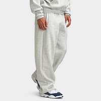 Jordan Brooklyn Fleece Oversized Open-Hem Pants Heather Grey / White