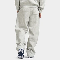Jordan Brooklyn Fleece Oversized Open-Hem Pants Heather Grey / White