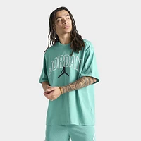 Jordan Brooklyn Arch Logo Graphic T-Shirt Washed Teal / White - Black