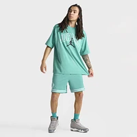 Jordan Brooklyn Arch Logo Graphic T-Shirt Washed Teal / White - Black