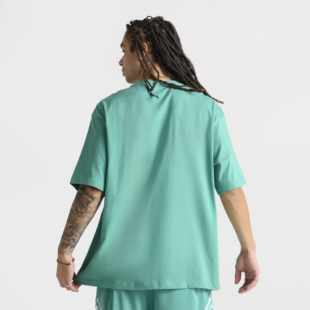 Jordan Brooklyn Arch Logo Graphic T-Shirt Washed Teal / White - Black
