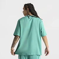 Jordan Brooklyn Arch Logo Graphic T-Shirt Washed Teal / White - Black