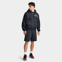Jordan Brooklyn Oversized Full Zip Hoodie Black / Sail - Gym Red