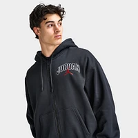 Jordan Brooklyn Oversized Full Zip Hoodie Black / Sail - Gym Red