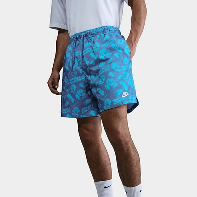 Nike Club Woven Flow Shorts Blue Beyond / Baltic - White