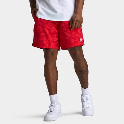 Nike Club Flow Shorts University Red / Chile - White