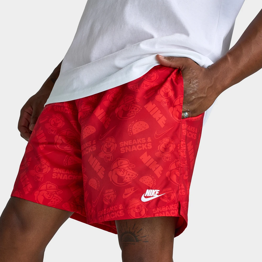Nike Club Flow Shorts University Red / Chile - White