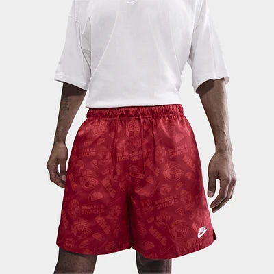 Nike Club Flow Shorts University Red / Chile - White