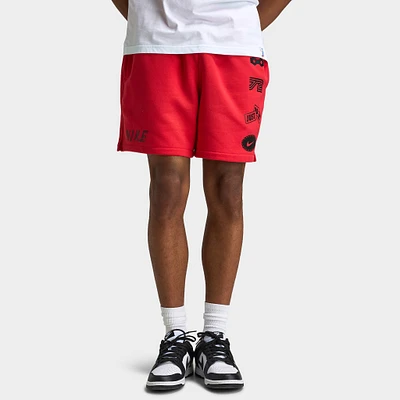 Nike Club French Terry Flow Cycle Shorts University Red / Black