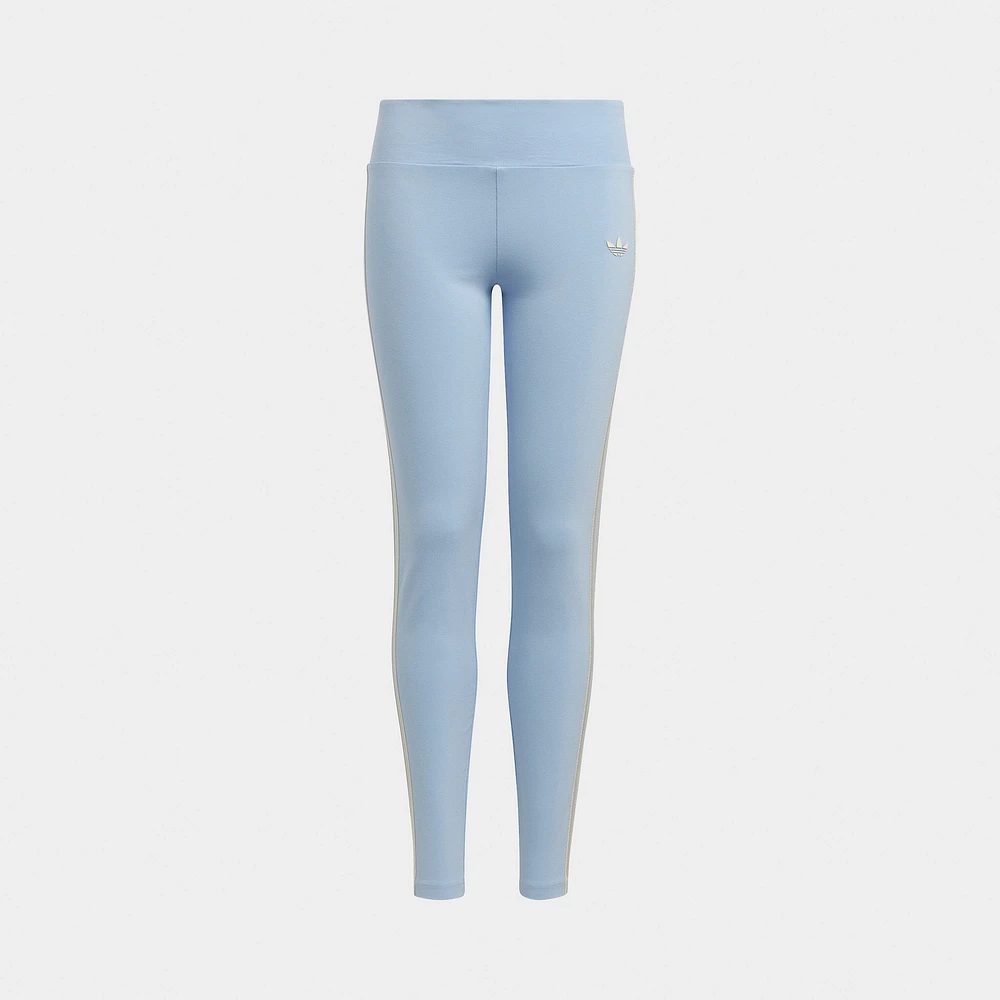 adidas Originals Junior Girls' High-Waist Leggings / Blue Dawn