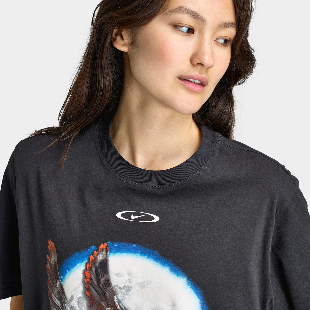 Nike Sportswear Women's Essentials Boyfriend Soaring T-Shirt Off Noir / White