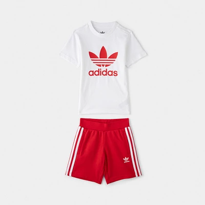 adidas Originals Adicolor Child Boys' Shorts and T-shirt Set  / Better Scarlet