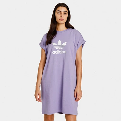 adidas Originals Women's Adicolor Classics Trefoil T-shirt Dress / Magic Lilac