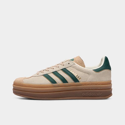 adidas Originals Women's Gazelle Bold Cream / White - Collegiate Green