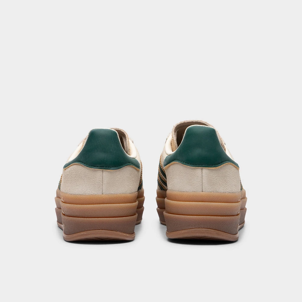 adidas Originals Women's Gazelle Bold Cream / White - Collegiate Green