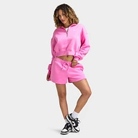 Nike Sportswear Women's Phoenix Fleece Mid Rise 4" Shorts Playful Pink / Sail