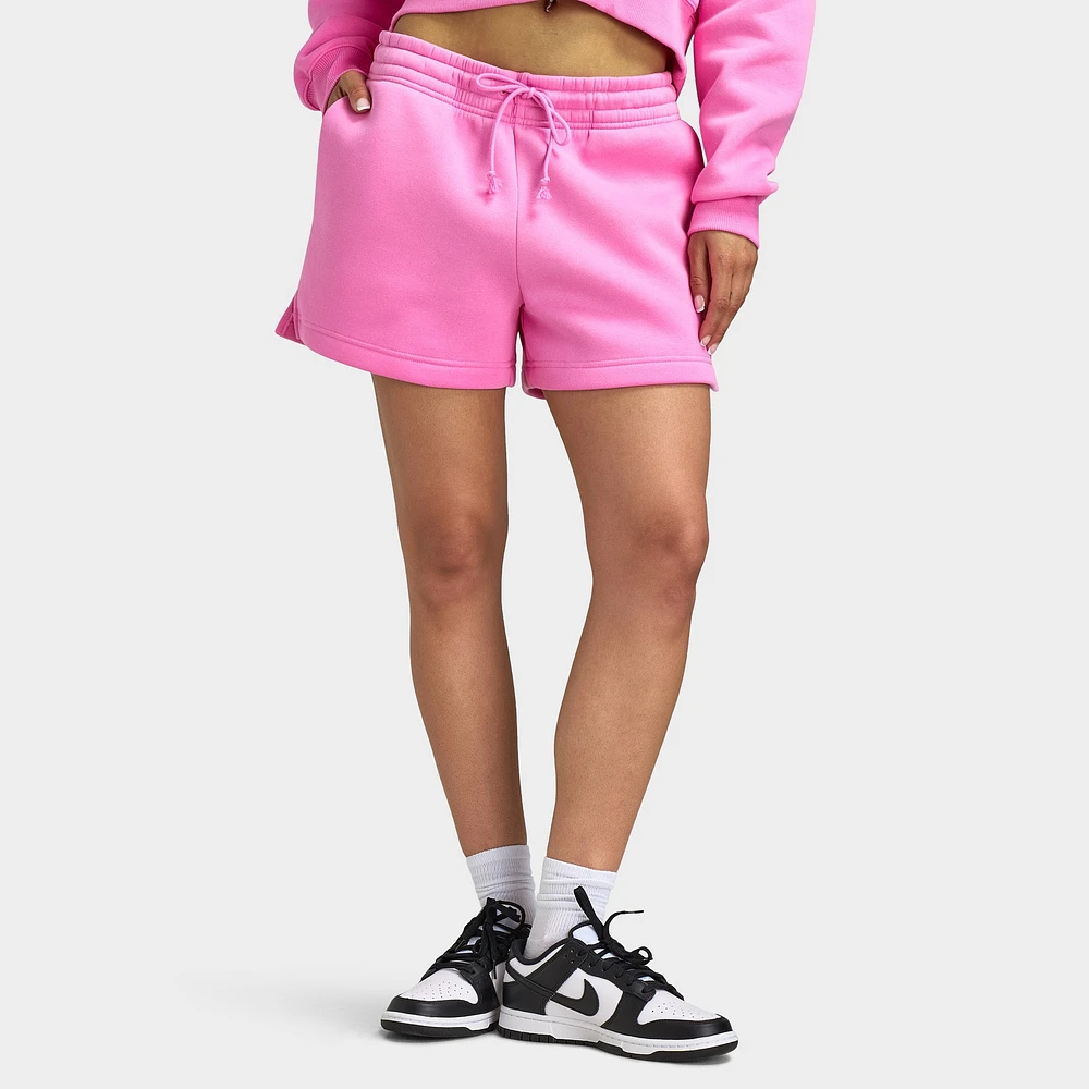 Nike Sportswear Women's Phoenix Fleece Mid Rise 4" Shorts Playful Pink / Sail