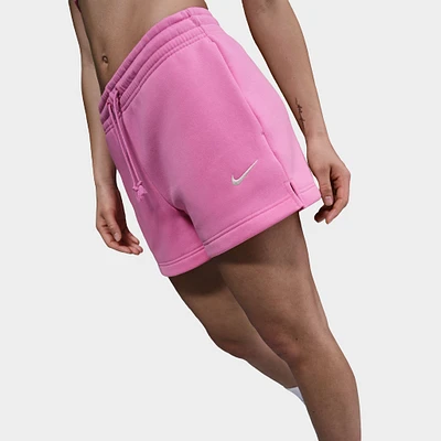 Nike Sportswear Women's Phoenix Fleece Mid Rise 4" Shorts Playful Pink / Sail