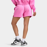 Nike Sportswear Women's Phoenix Fleece Mid Rise 4" Shorts Playful Pink / Sail