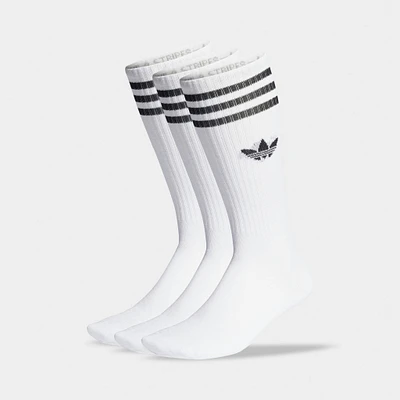 adidas Originals Solid Crew Socks (3 Pack) / White