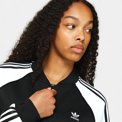 adidas Originals Women's Adicolor Classics Oversized SST Track Jacket Black / White