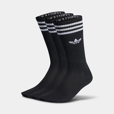 adidas Originals Solid Crew Socks (3 Pack) / Black