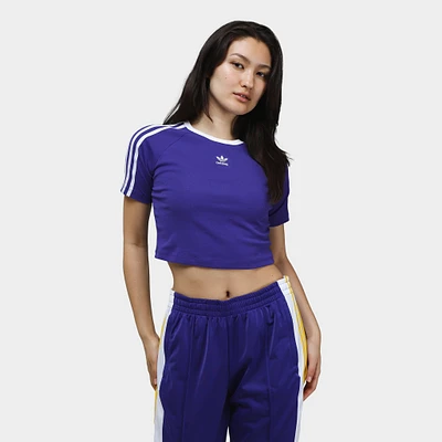 adidas Women's 3 Stripes Baby T-Shirt / Energy Ink