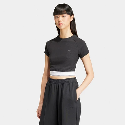 adidas Originals Women's Essentials Rib T-shirt / Black