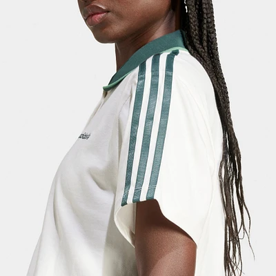 adidas Women's Cropped Polo Shirt / Cloud White