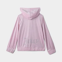 Juicy Couture Junior Girls' Velour Hoodie / Pink Lady