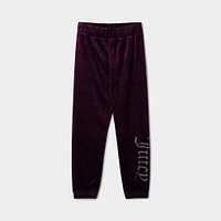 Juicy Couture Junior Girls' Velour Joggers / Winter Bloom