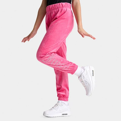 Juicy Couture Junior Girls' Velour Joggers / Fandango Pink