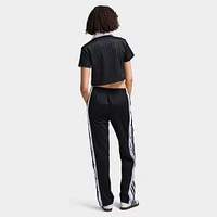 adidas Women's Football Jacquard V-Neck Crop Polo / Black