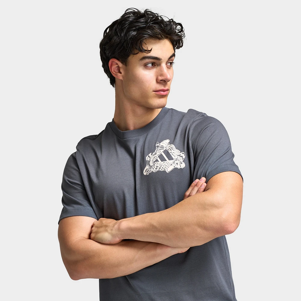 adidas Fun Kicks Graphic T-Shirt / Grey Six