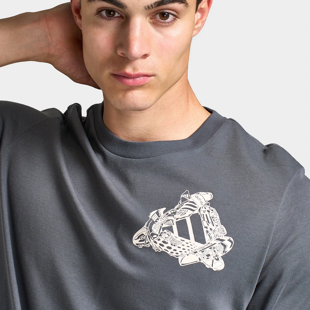 adidas Fun Kicks Graphic T-Shirt / Grey Six