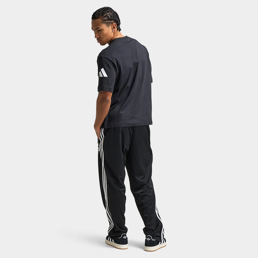 adidas Essentials Loose Fit 3 Bar Logo T-Shirt Black / White