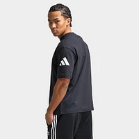 adidas Essentials Loose Fit 3 Bar Logo T-Shirt Black / White