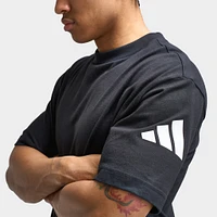 adidas Essentials Loose Fit 3 Bar Logo T-Shirt Black / White