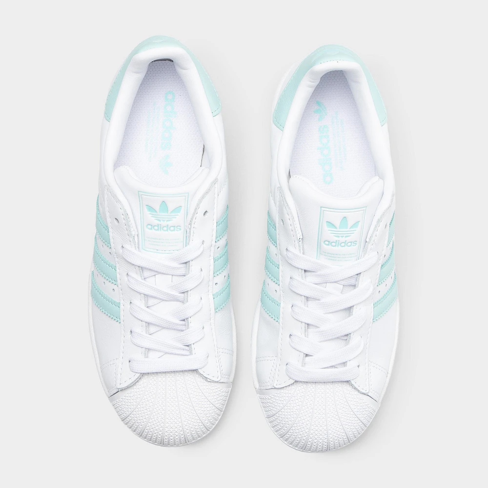 adidas Women's Superstar II White / Semi Flash Aqua - Easy Mint