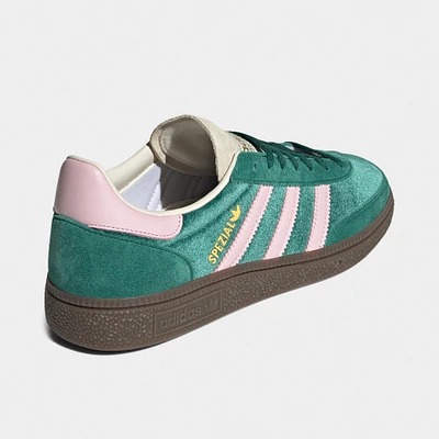 adidas Women's Handball Spezial Collegiate Green / Clear Pink - Cream White