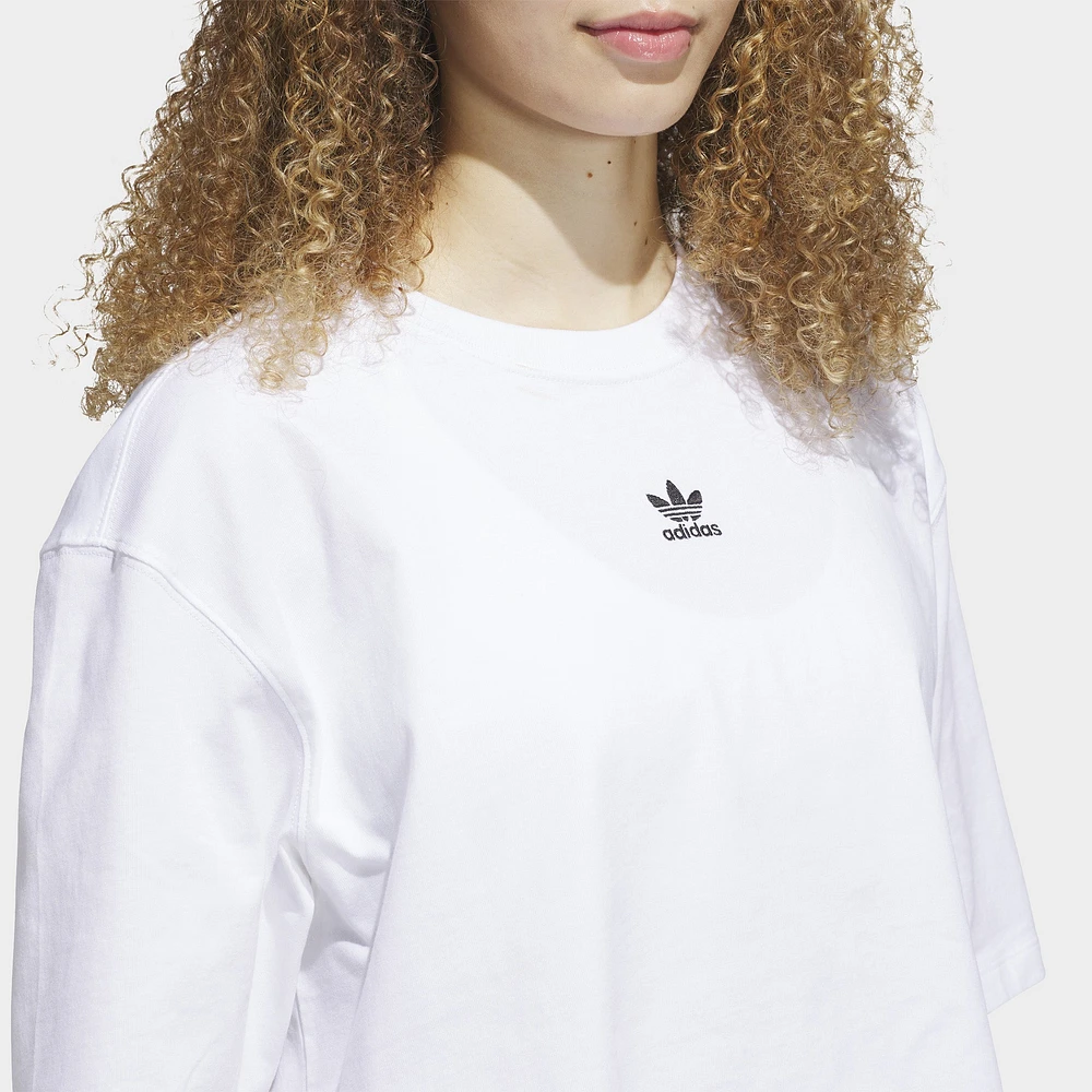 adidas Women's Essentials Crop Tee / White