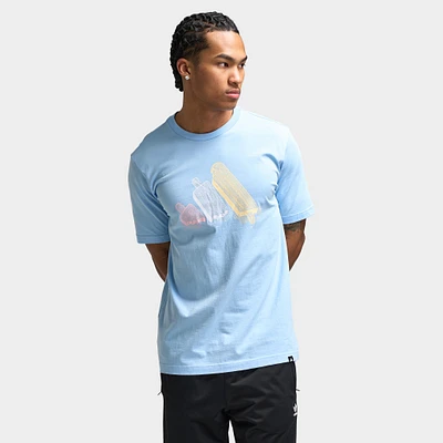 adidas Lounge Ice Graphic T-Shirt / Glow Blue