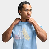 adidas Lounge Ice Graphic T-Shirt / Glow Blue